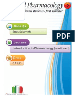 Lecture 2, Introduction To Pharmacology Continued. (Script)