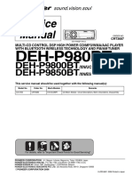 Pioneer Deh-P980bt p9800bt p9850bt