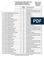 Jatiya Kabi Kazi Nazrul Islam University GST Admission 2021-2022 Selected Students For Admission