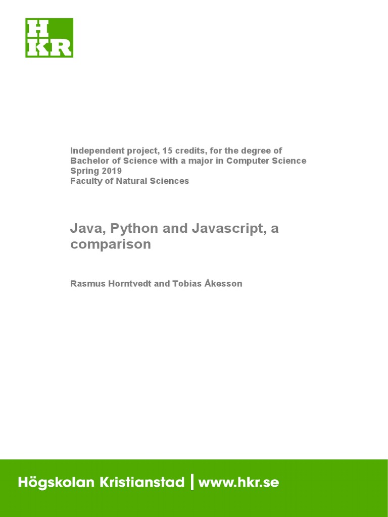 Java Python Javascript Comparison | PDF | Control Flow | Java Script