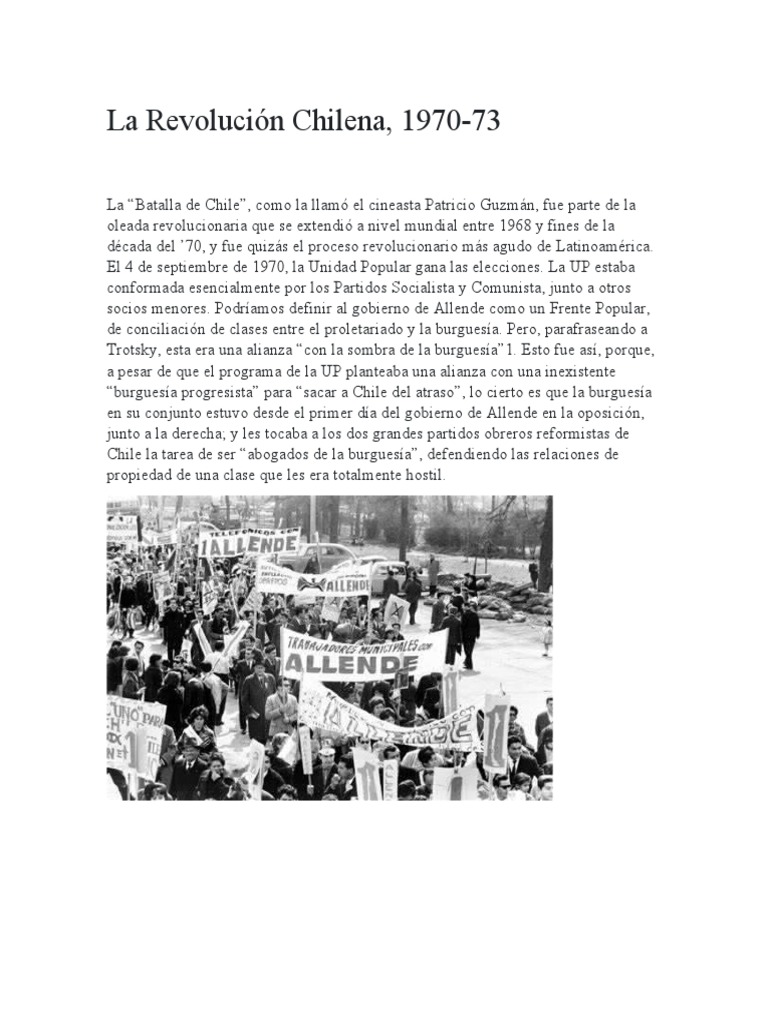 La Revolución Chilena PDF Chile Ideologías