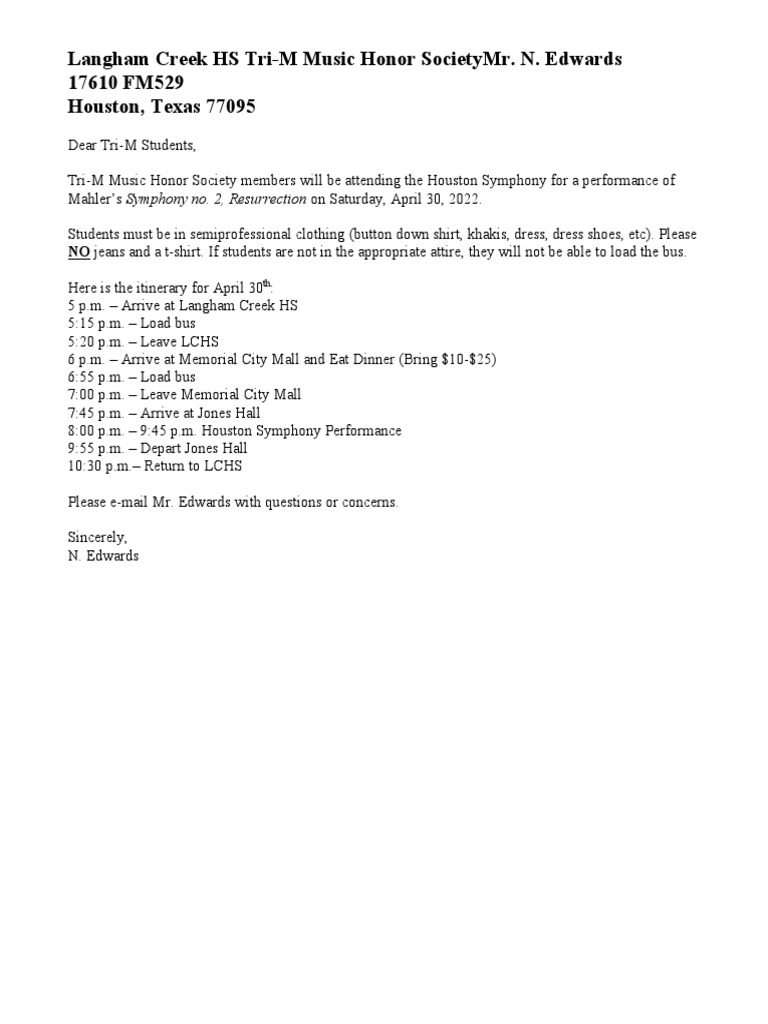 Letter For TriM Houston Symphony 2 PDF