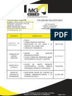 Datos Del Cliente: Taller MG Maquinaria