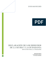 Declaración de Los Derechos de La Mujer y La Ciudadana