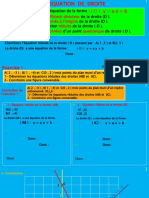 Equations de Droite