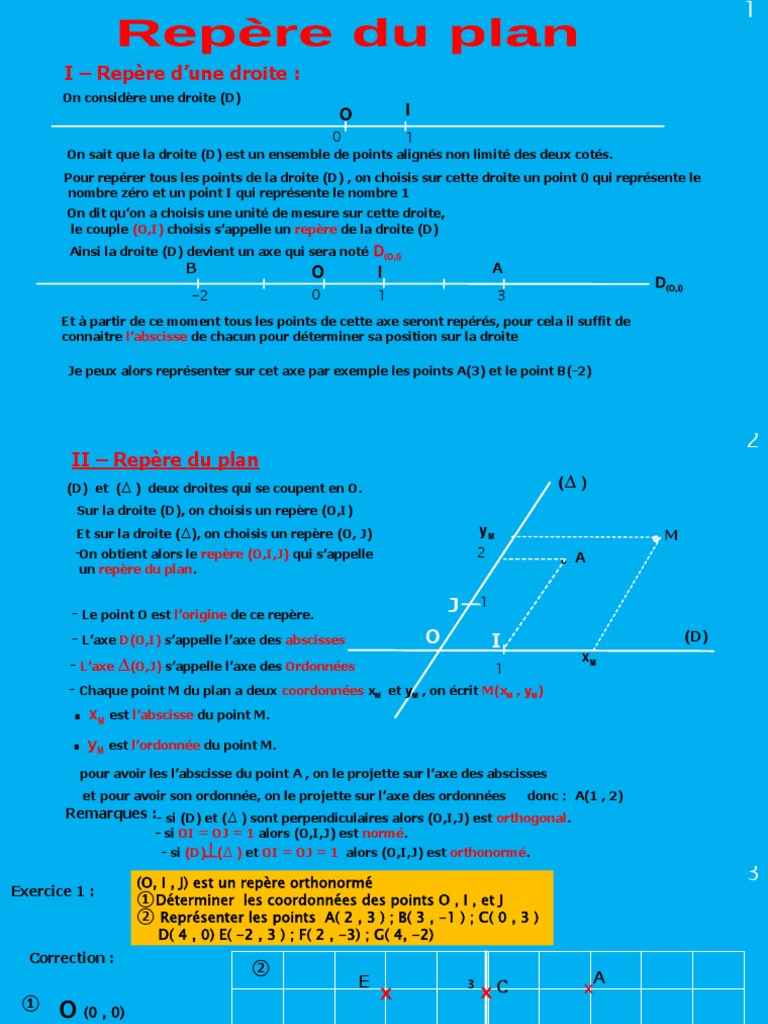 Repère Et Coordonnées | PDF