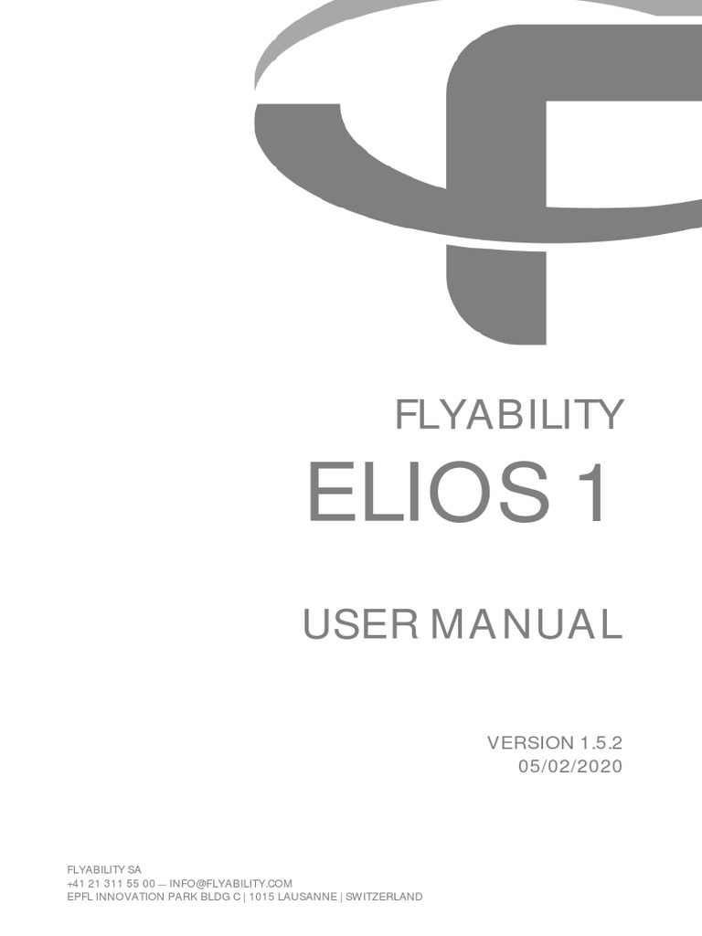 Elios 1 User Manual v1.5.2 | PDF | Exposure (Photography) | Camera