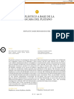 Bioplástico A Base de La Cáscara Del Plátano: Bioplastic Made From Banana Peel