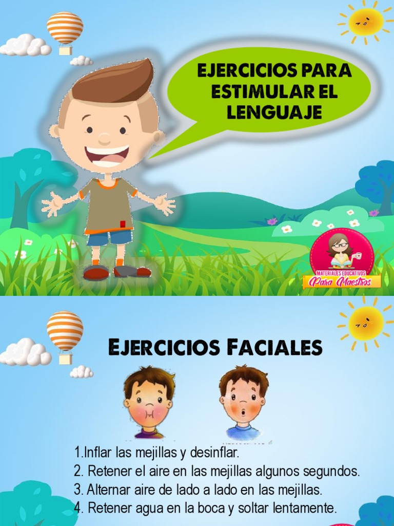 Ejercicios Fonoarticulatorios para Niños | PDF | Artes del Lenguaje y ...