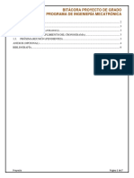 Bitácora Proyecto de Grado Programa de Ingeniería Mecatrónica