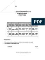 Rol de Evaluaciones Parciales Ii Trim 2023