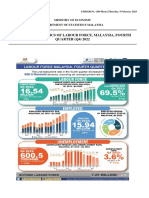 Principal Statistics of Labour Force, Malaysia, Fourth Quarter (Q4) 2022