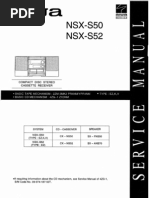 Esquema Aiwa Nsx-S50, S52 | PDF | Loudspeaker | Computer Engineering