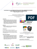 Equipamentos Coletores de Recicláveis para Ambientes de Ensino