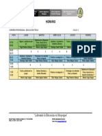 Educación Física V HORARIO