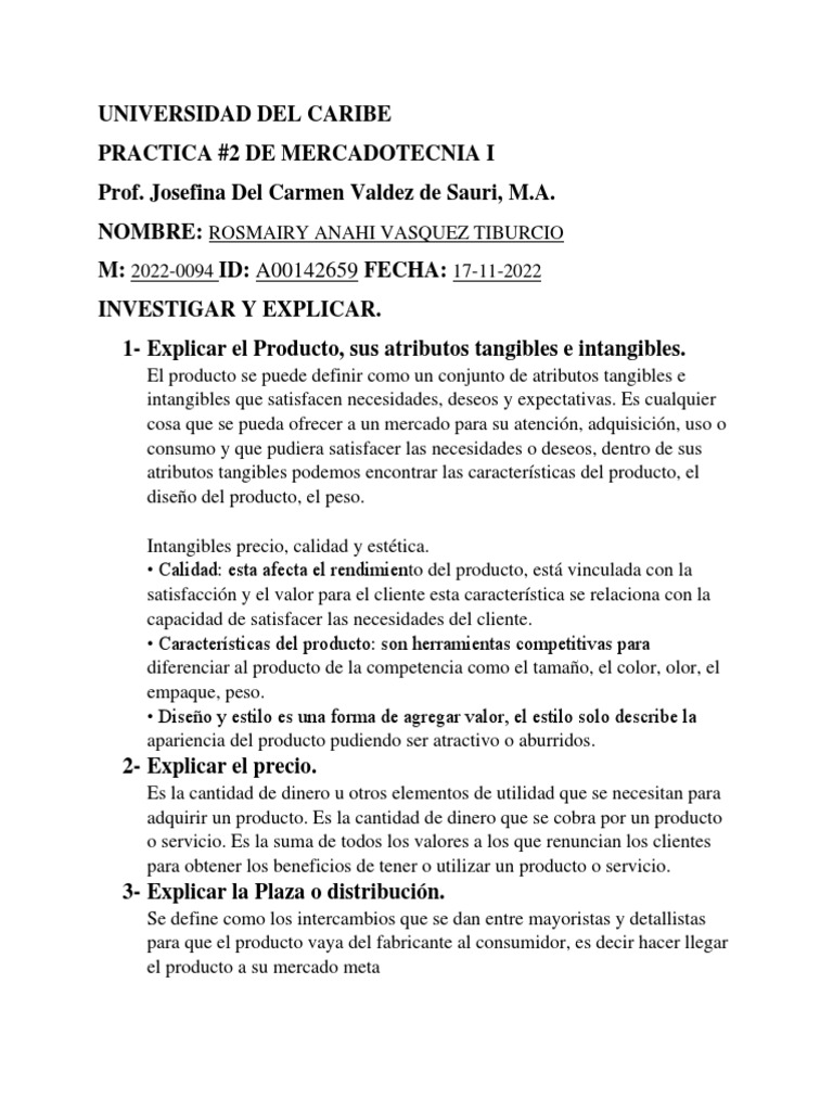Atributos y Estrategias de Mercadotecnia | PDF | Marketing | Producto ...