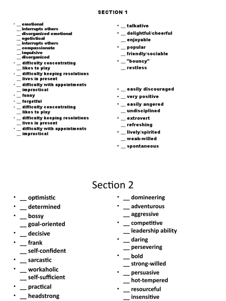 Personality Test | PDF | Extraversion And Introversion | Temperament