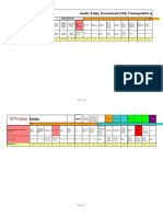 Employee Safety Training Matrix Template Excel