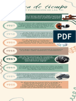 Infografia Linea de Tiempo Formas Curvas Verde y Marron