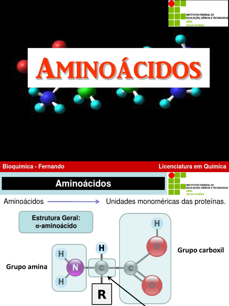 Aula 02 - Aminoácidos | PDF | Aminoácido | Grupo funcional