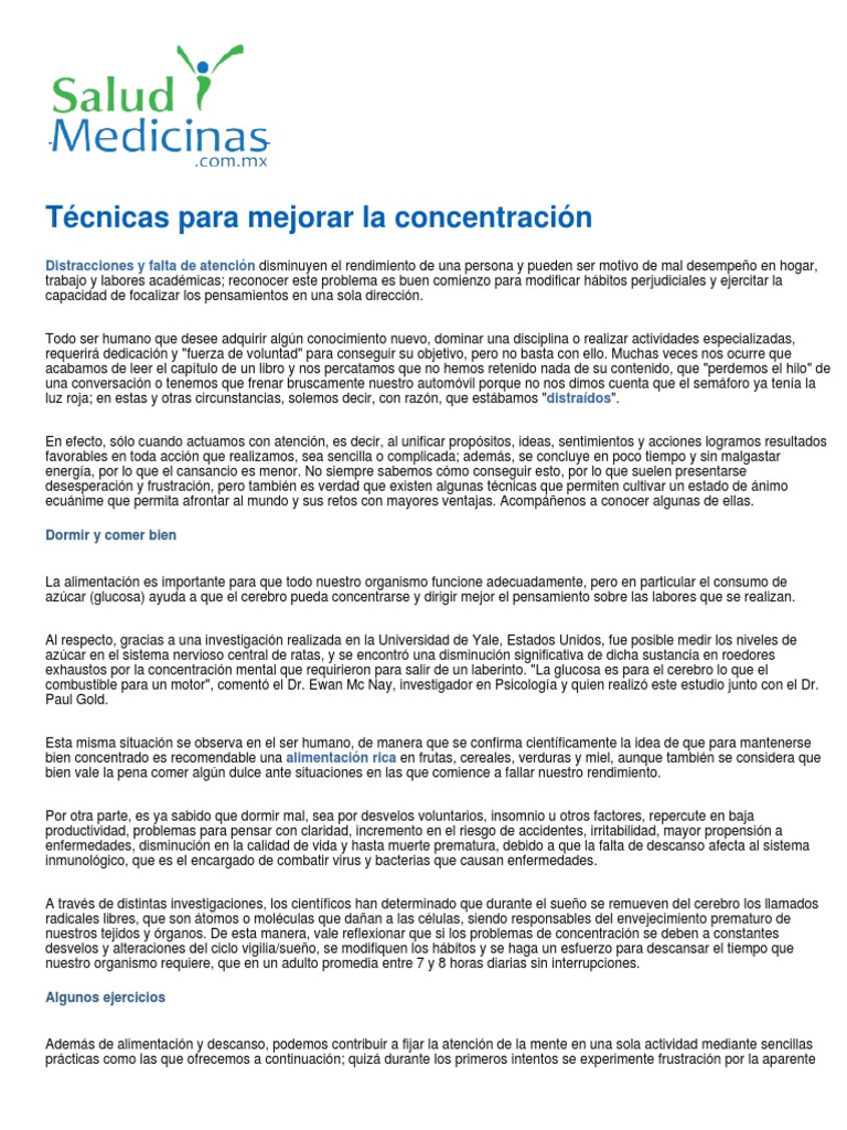 Image Result For Estrategias Efectivas Para Mejorar La Concentracin Diaria