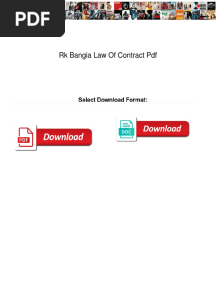 RK Bangia Law of Contract PDF