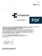 Constancia Compensar - Clinica Colombia - Liborio Maldonado Moreno