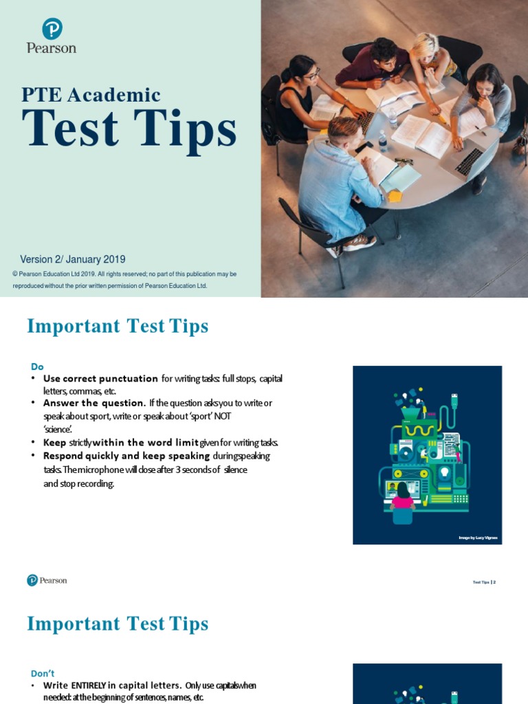 PTE Academic Test Tips Guide | PDF | Water | Multiple Choice