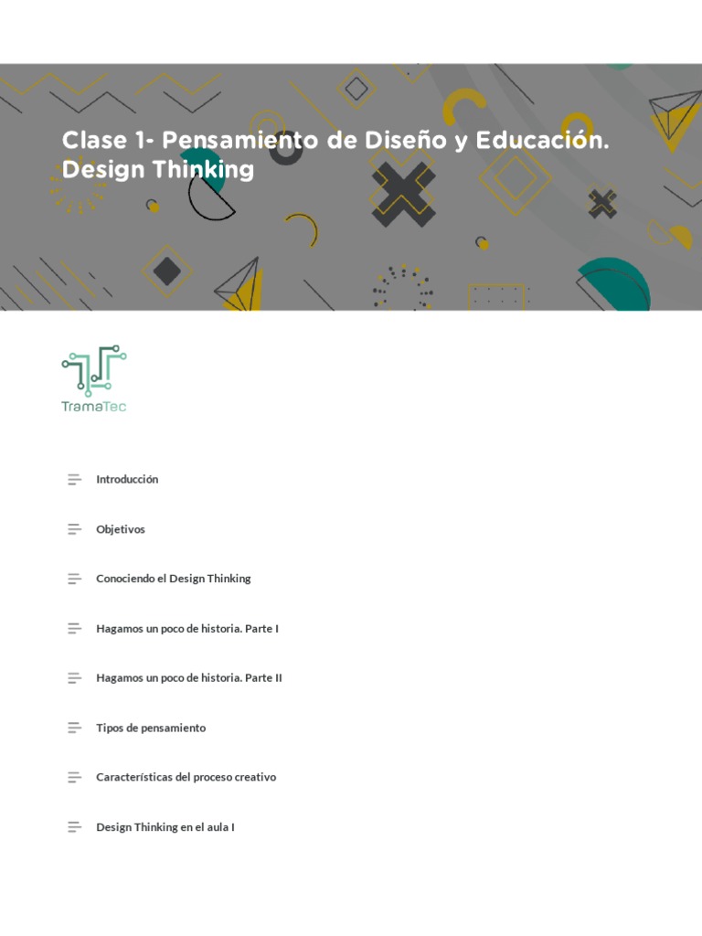 Introducción al Design Thinking en Educación | PDF | El pensamiento de ...