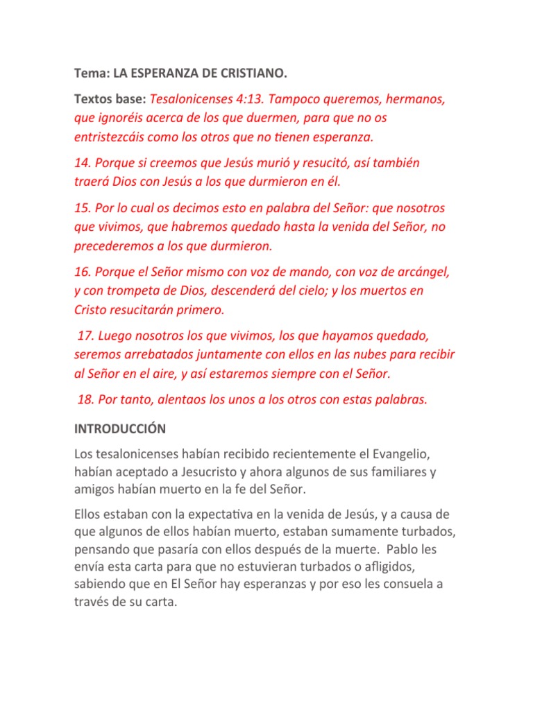 Nuestro Consuelo Sobre Los Que Han Muerto en Cristo. | PDF | Jesús ...