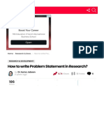 How To Write Problem Statement in Research - DR Asma Jabeen