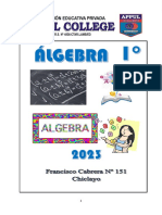 Algebra Primero Secundaria 2023