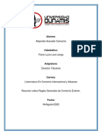 Resumen Sobre Reglas Generales de Comercio Exterior - DERECHO TRIBUTARIO