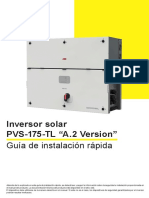 FIMER PVS-175-TL A.2 Version Quick Installation Guide ES RevD