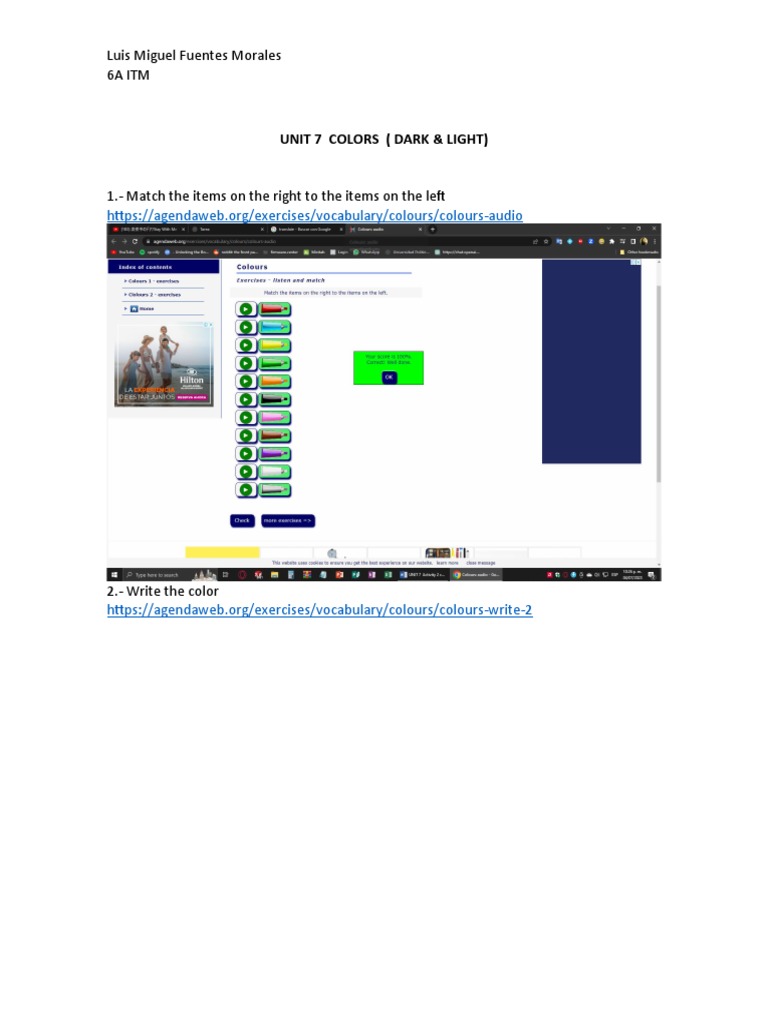 UNIT 7 Activity 2 colors | PDF