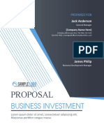 Startup Investment Proposal Design Sample