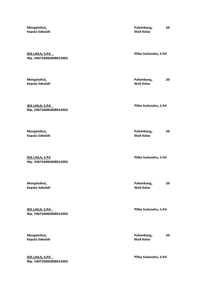 Format Tanda Tangan Mengetahui Surat | PDF | Seni & Disiplin Bahasa | Seni