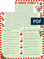 Christmas Is Coming - Christmas Reading Comprehension