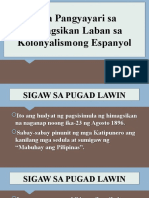 AP-Mga Pangyayari Sa Himagsikan Laban Sa Kolonyalismong Espanyol