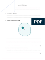 Revision Worksheet BIOLOGY