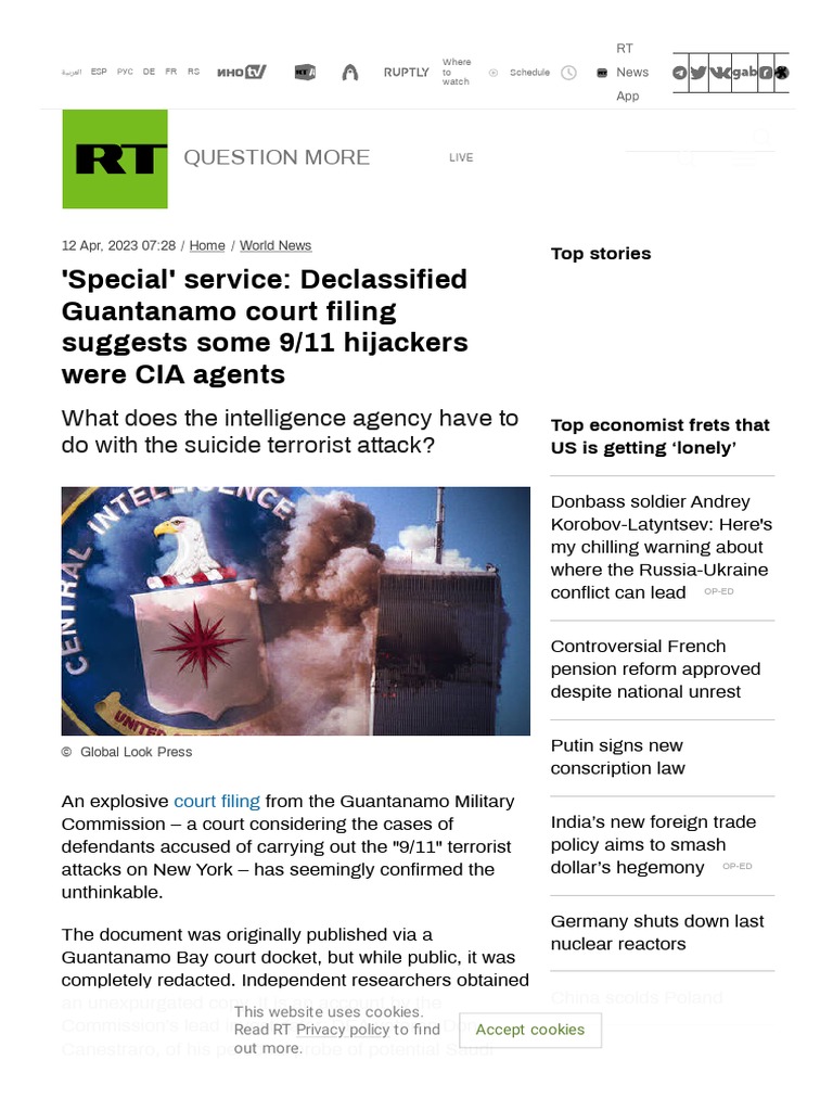 'Special' Service Declassified Guantanamo Court Filing Suggests Some 9 ...