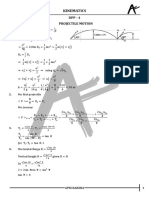 DPP - 04 (Solution) - Kinematics - Projectile Motion