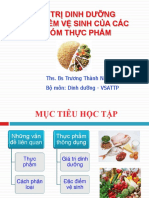 Bài 3 Giá trị dinh dưỡng và đặc điểm của thực phẩm