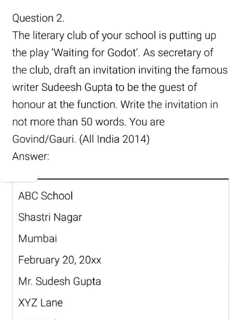 Invitation Examples PDF