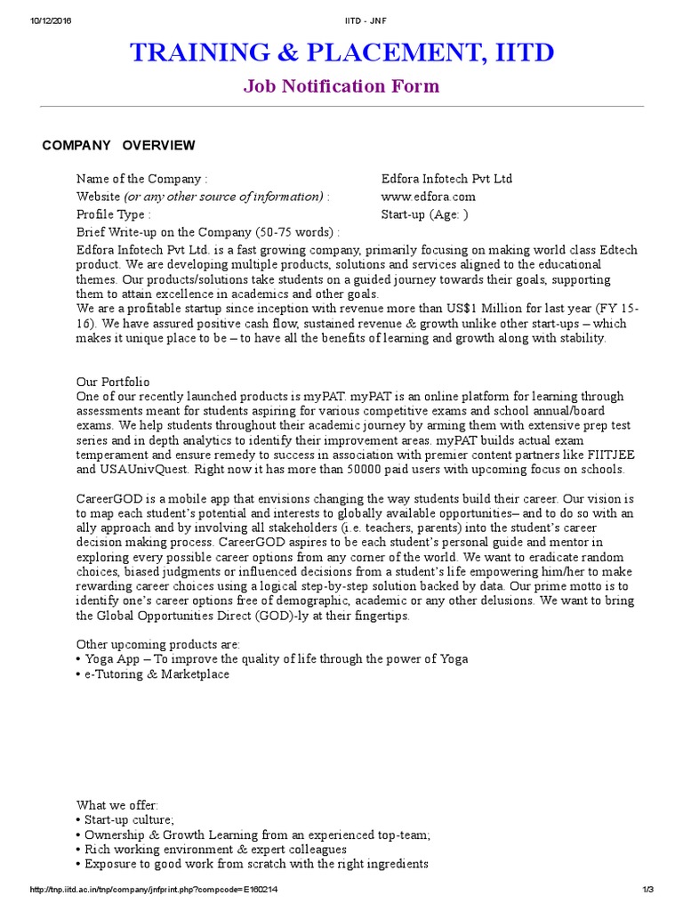 Edfora Infotech PVT LTD | Download Free PDF | Engineering | Data Analysis