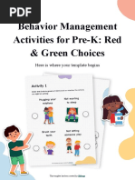 Behavior Management Activities For Pre-K - Red & Green Choices by Slidesgo