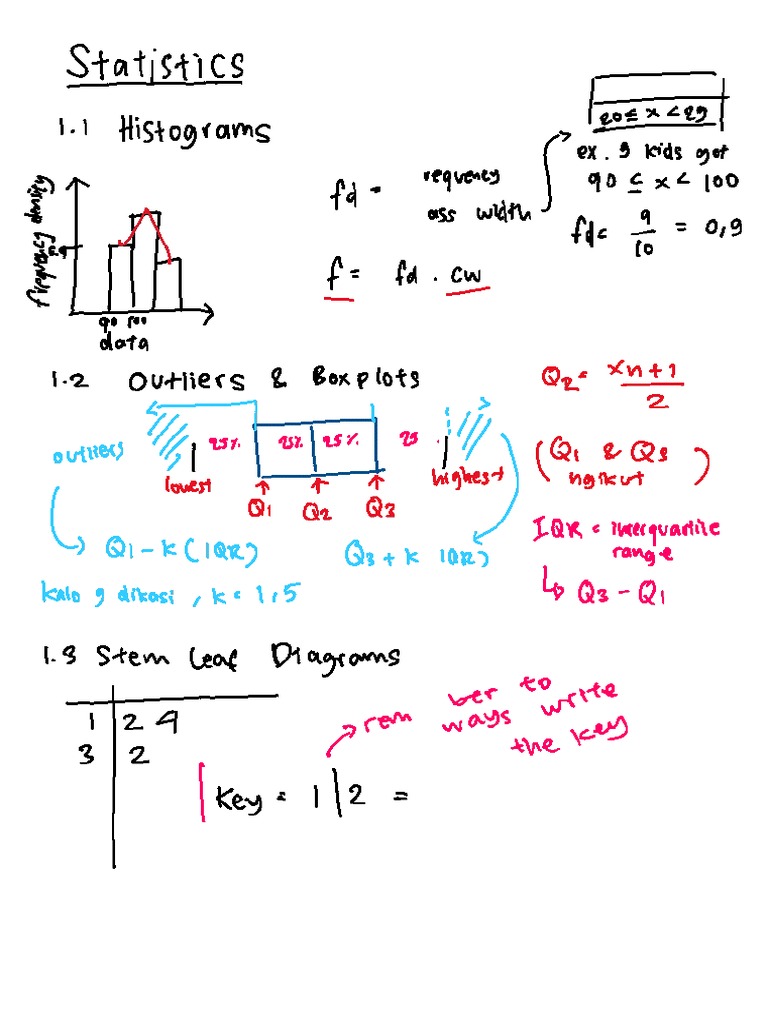 Statistics Notes | PDF