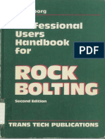 Professional Users Handbook For Rock Bolting - B Stillborg - 1994