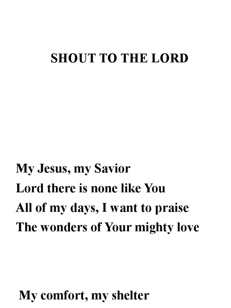 Shout to the Lord | PDF