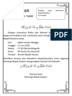 Undangan Tahlil 40 Harian